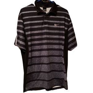 Nike Tiger Woods Striped Golf Polo